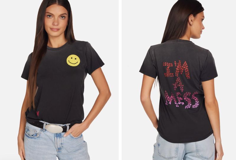 Lauren Moshi Wolf Butterfly Mess Tee