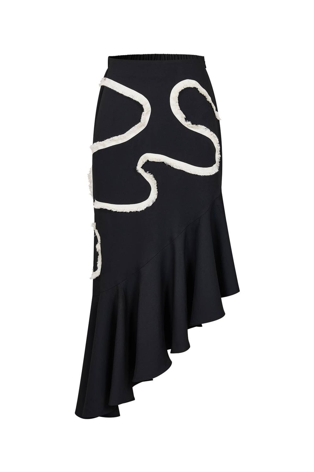 Woven Skirt with Ruffle Detail