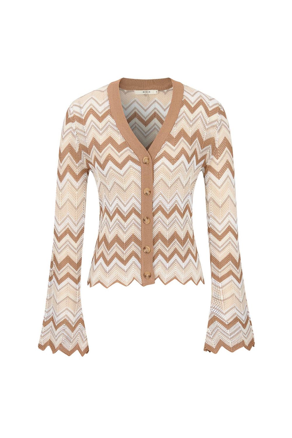 Geometric Pattern Knit Cardigan