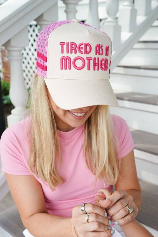 Tired as a Mother - Tan Trucker Hat
