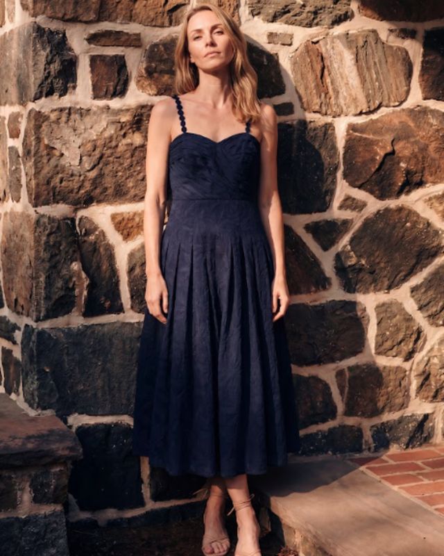 Marabel Midi Dress Midnight Blue
