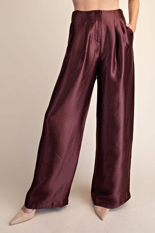 High-Waist Pleated Pants