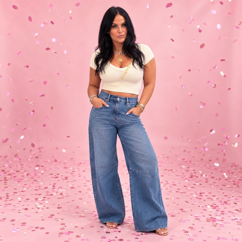 Elan High Rise Barrel Jeans