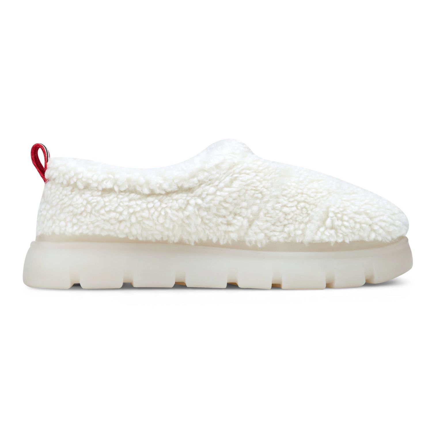 Madisons Curly Pile Mule, Color: Ivory, Size: 6