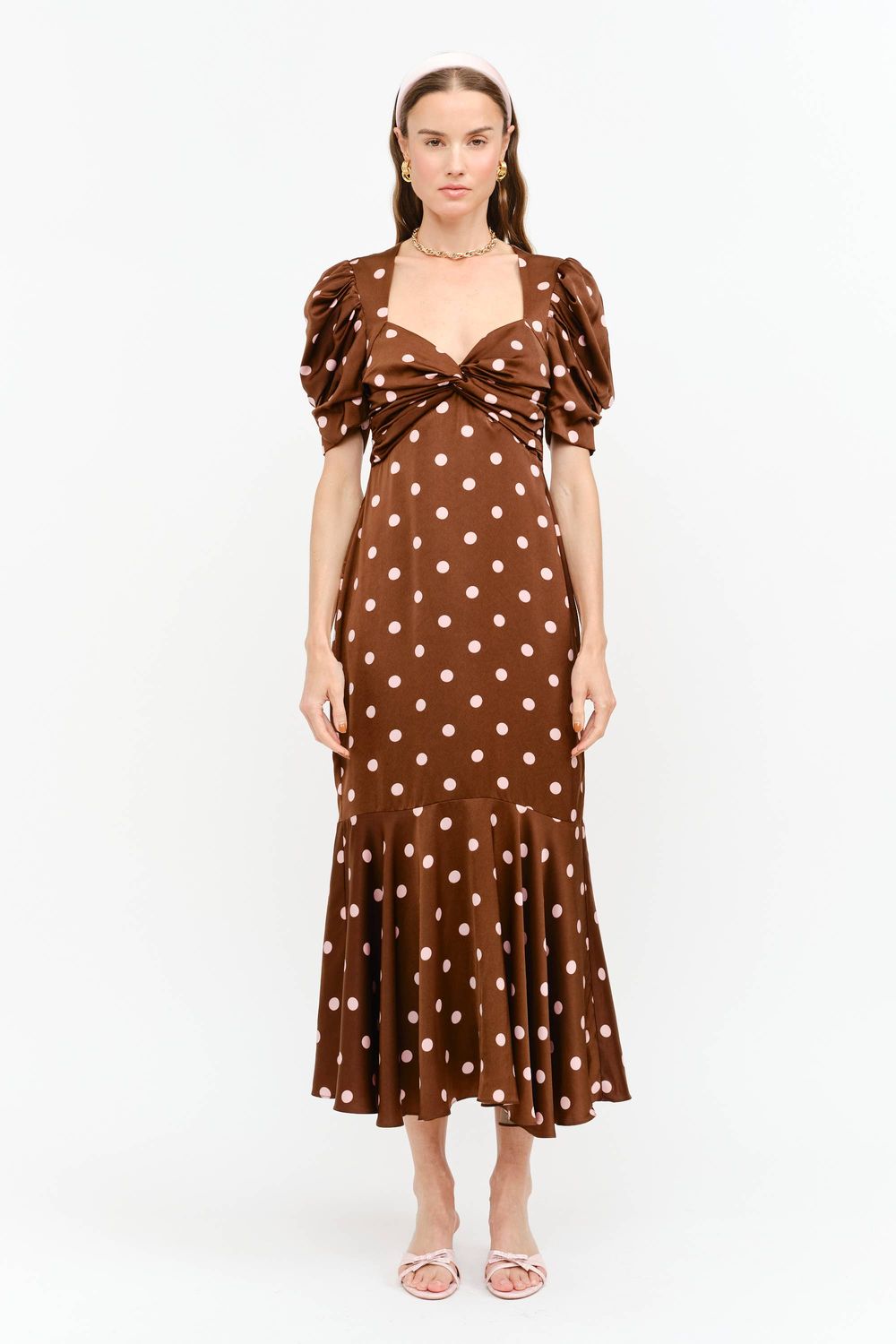 Rita Dress, Color: Brown, Size: XS