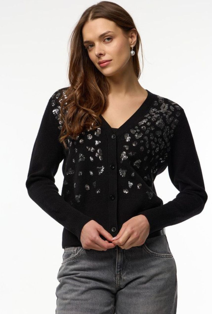 Deco Drip Sparkle Cardigan