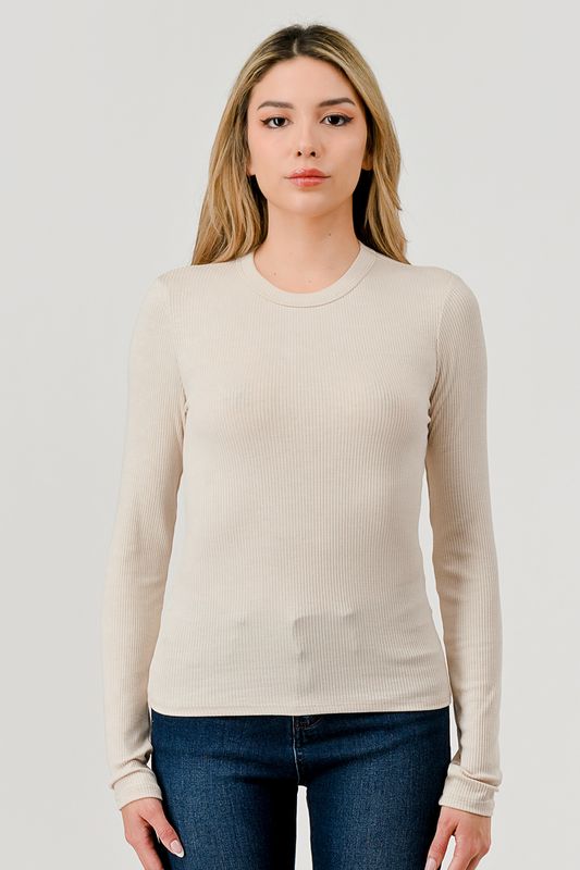 Rib Long Sleeve Tshirt