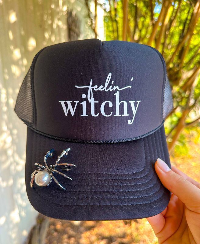 Feelin Witchy Black Trucker