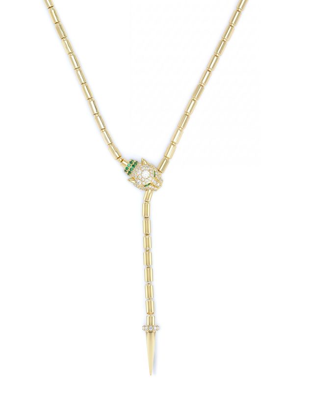 Jaguar Bolo Lariat Necklace