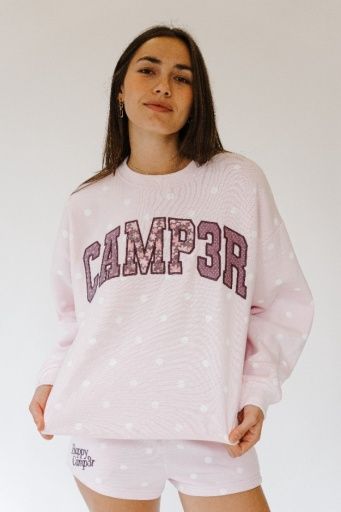PINK SPRINKLE CAMP3R CREWNECK, Size: S