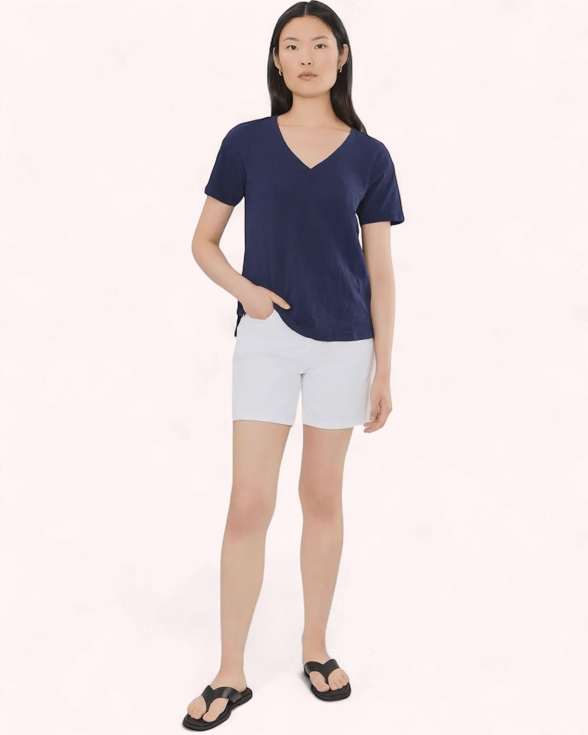 v-neck boxy tee