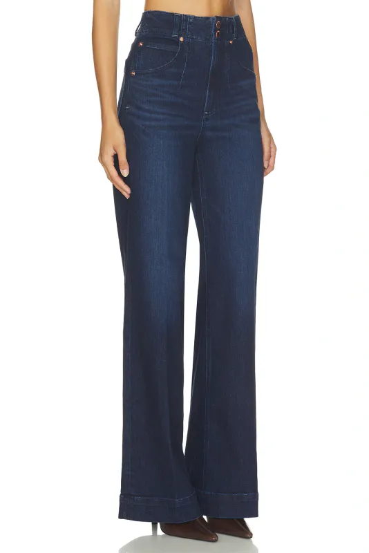 Lana Double Button Wide Leg Jeans