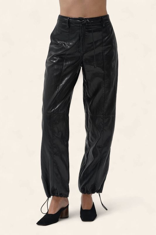 Faux Leather Balloon Pant