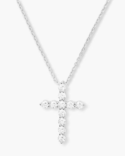 Oh She Fancy Small Cross Pendant Silver