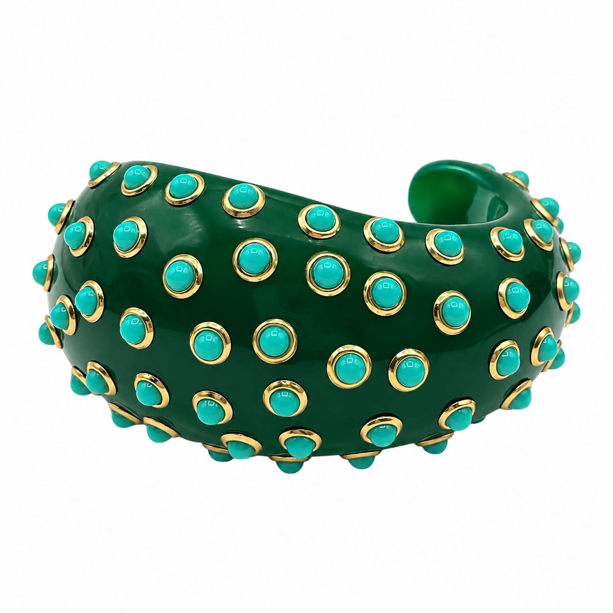 Chelsea Green And Turquoise Cuff