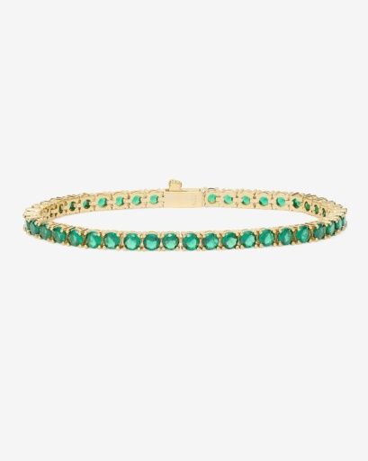Grand Heiress Tennis Bracelet Green, Size: 6.5