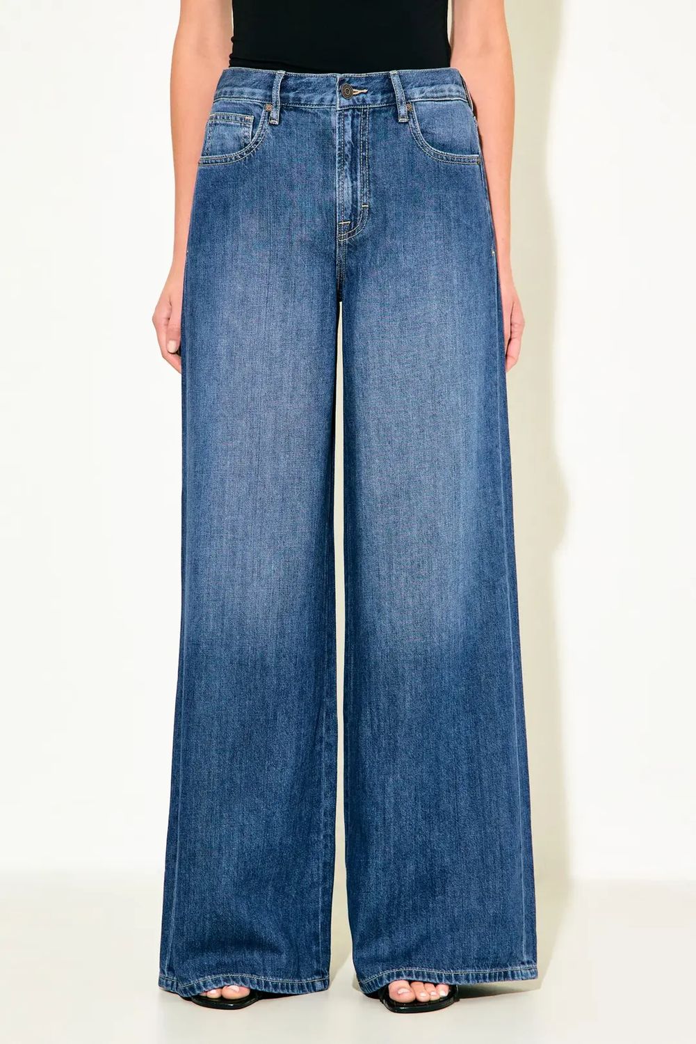 33" Inseam High Rise Nori Wide Leg Jean