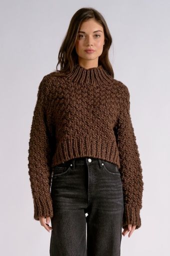 Espresso Knit Sweater, Colour: espresso, Size: S