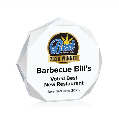 Acrylic Winner's Award - Clear Octagon