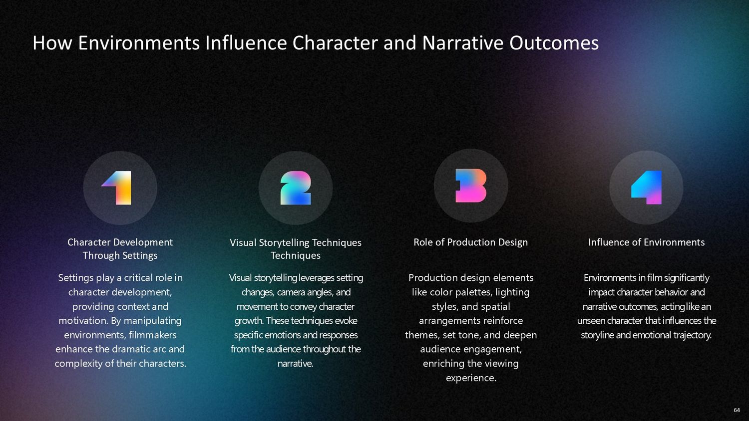 Cinematic Narrative Lab – Part 064: How Environments Influence Character and Narrative Outcomes