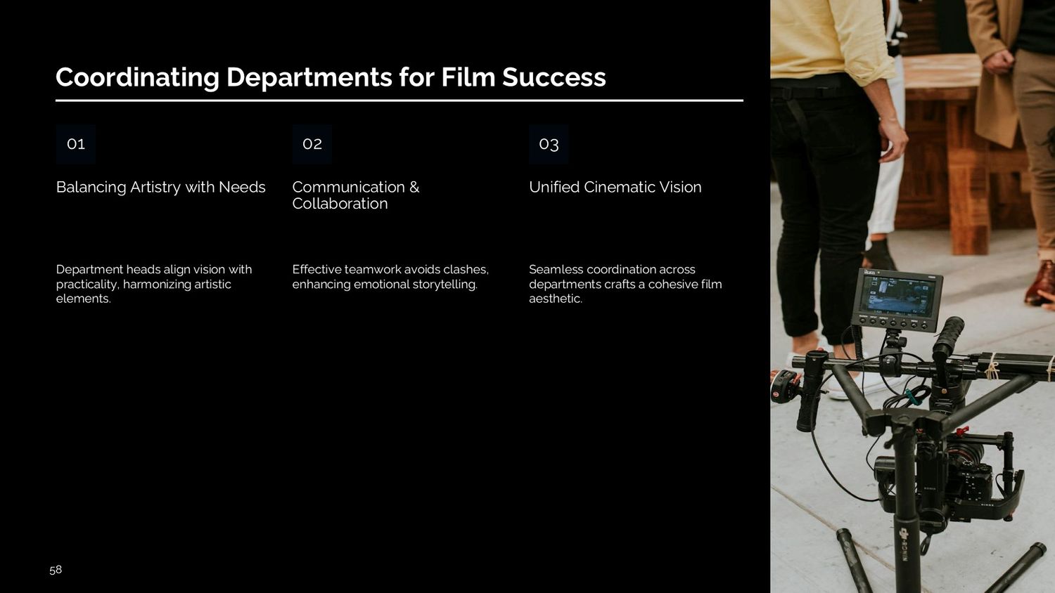 Cinematic Narrative Lab – Part 058: Coordinating Departments: Lighting, Costume, Sound, and Art Direction