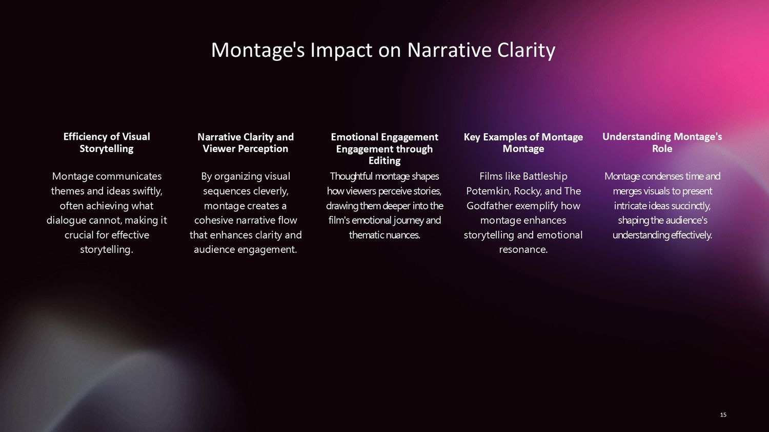 Cinematic Narrative Lab – Part 015: Case Study: Montage and Narrative Clarity in Landmark Film Moments