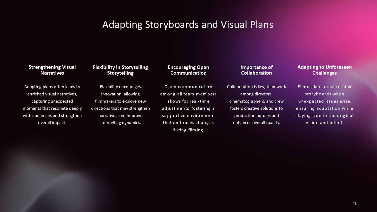 Cinematic Narrative Lab – Part 078: Adapting Storyboards and Visual Plans in Response to New Circumstances