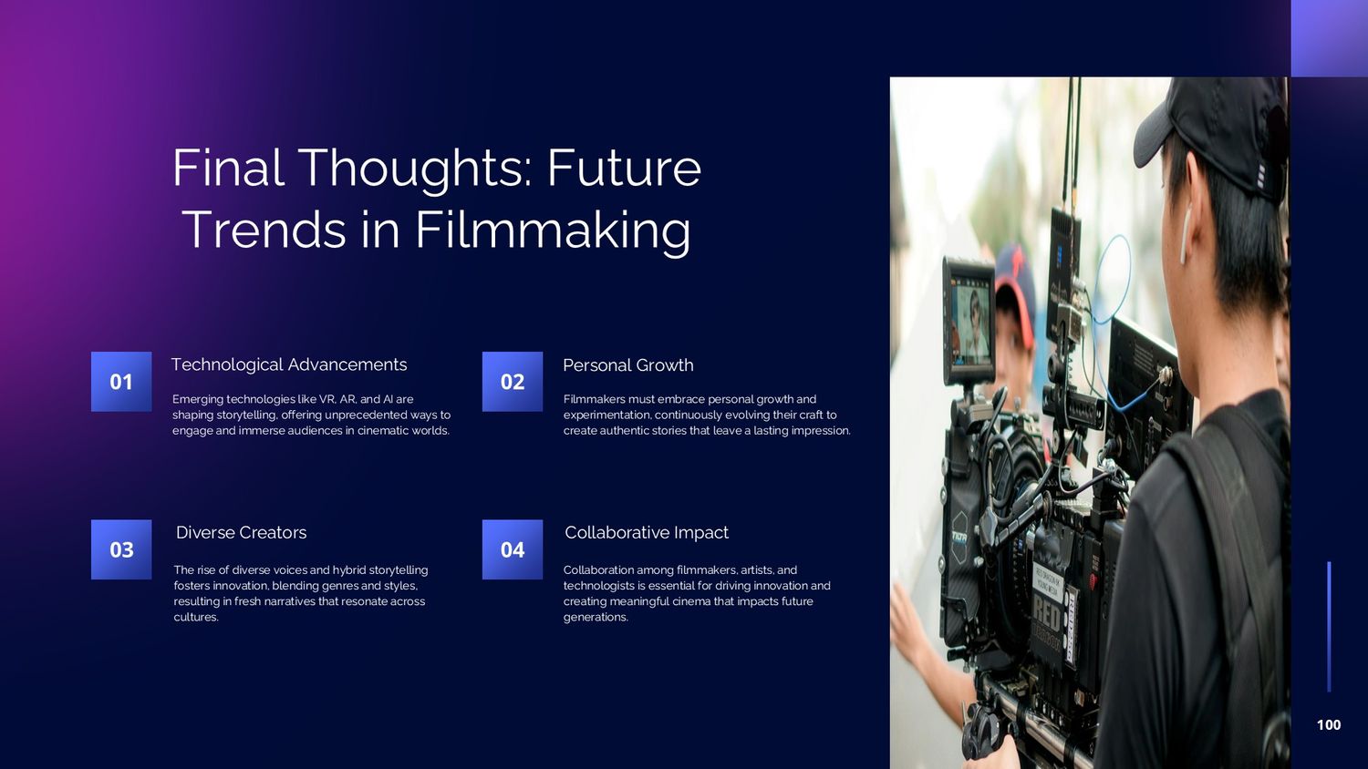 Cinematic Narrative Lab – Part 100: Final Thoughts: Future Trends, Personal Growth, and Legacy in Filmmaking