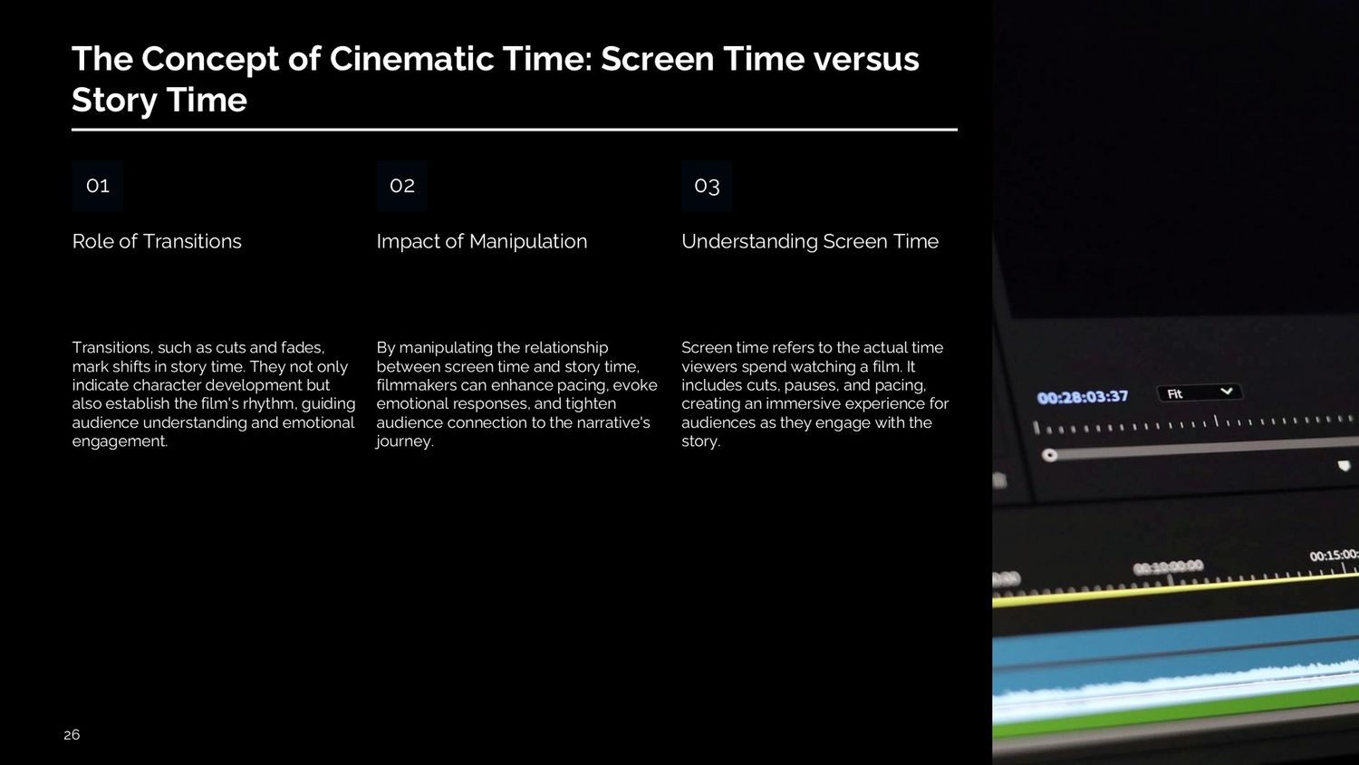 Cinematic Narrative Lab – Part 026: The Concept of Cinematic Time: Screen Time versus Story Time