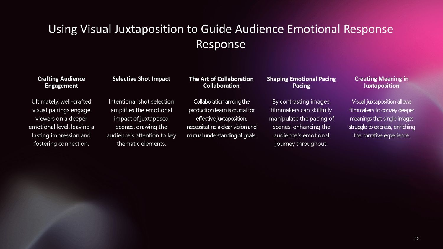 Cinematic Narrative Lab – Part 012: Using Visual Juxtaposition to Guide Audience Emotional Response