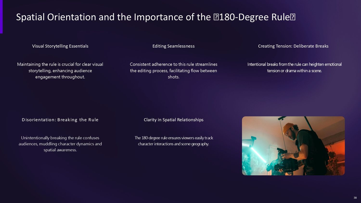 Cinematic Narrative Lab – Part 038: Spatial Orientation and the Importance of the 180-Degree Rule