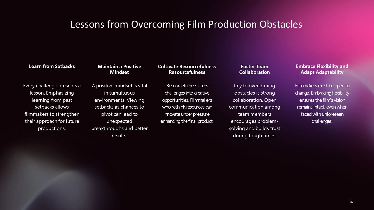 Cinematic Narrative Lab – Part 080: Lessons Learned from Productions That Surmounted Major Obstacles