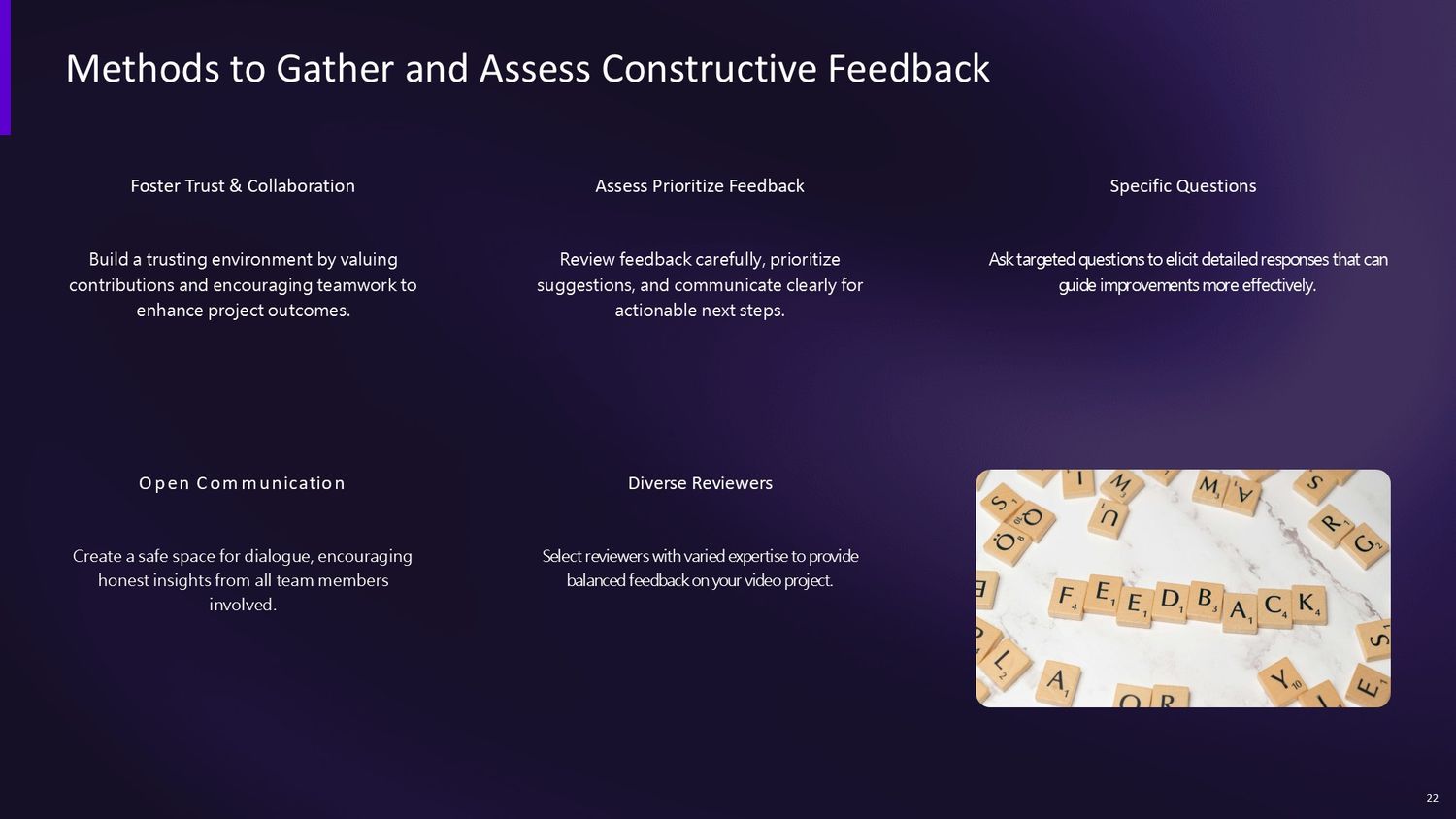 Complete Video Production Masterclass – Part 022: Methods to Gather and Assess Constructive Feedback