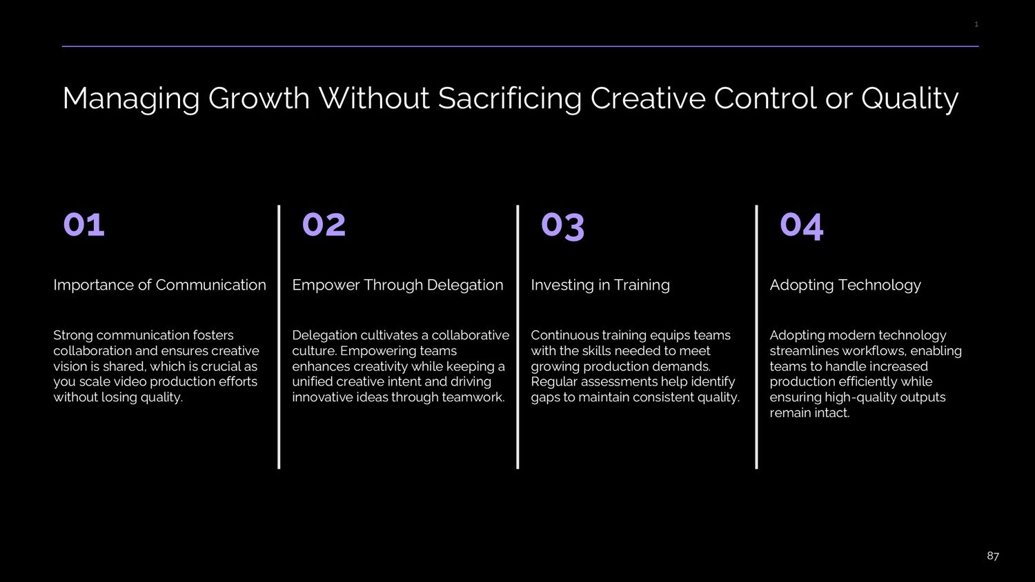 Complete Video Production Masterclass – Part 087: Managing Growth Without Sacrificing Creative Control or Quality