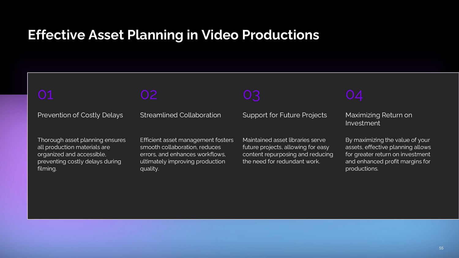 Complete Video Production Masterclass – Part 055: Real-Life Outcomes from Effective Asset Planning in Large Productions