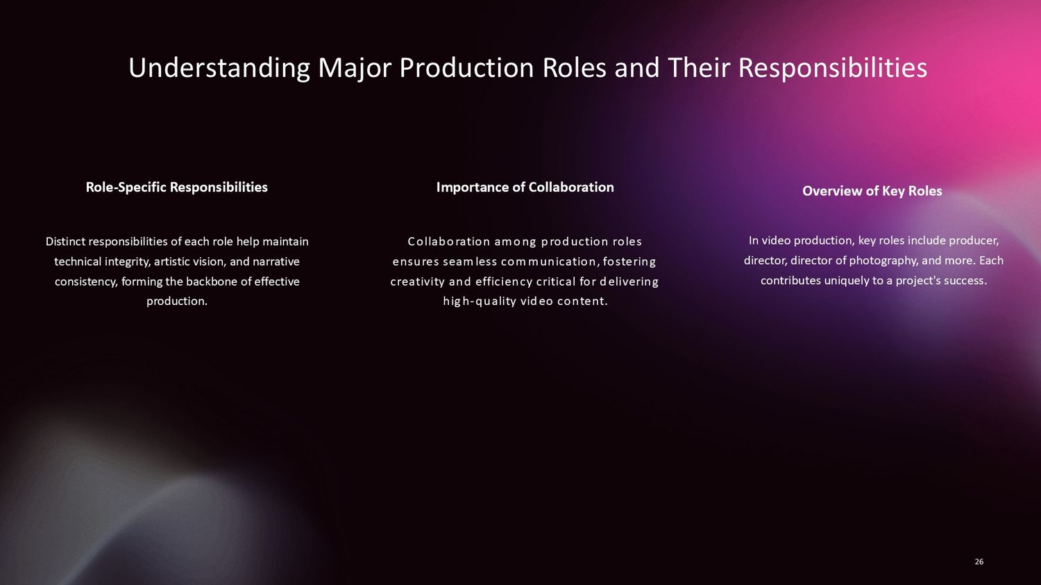 Complete Video Production Masterclass – Part 026: Understanding Major Production Roles and Their Responsibilities