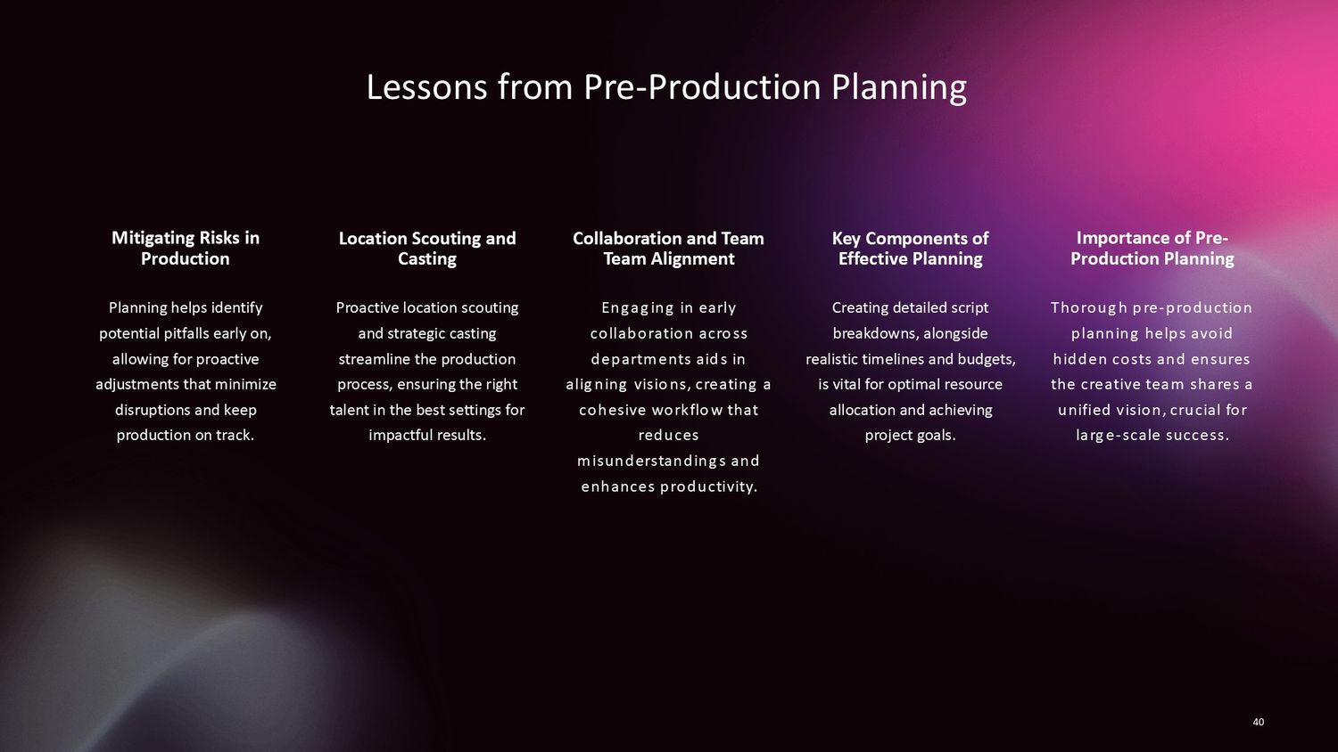 Complete Video Production Masterclass – Part 040: Lessons Learned from Pre-Production Planning in Major Productions