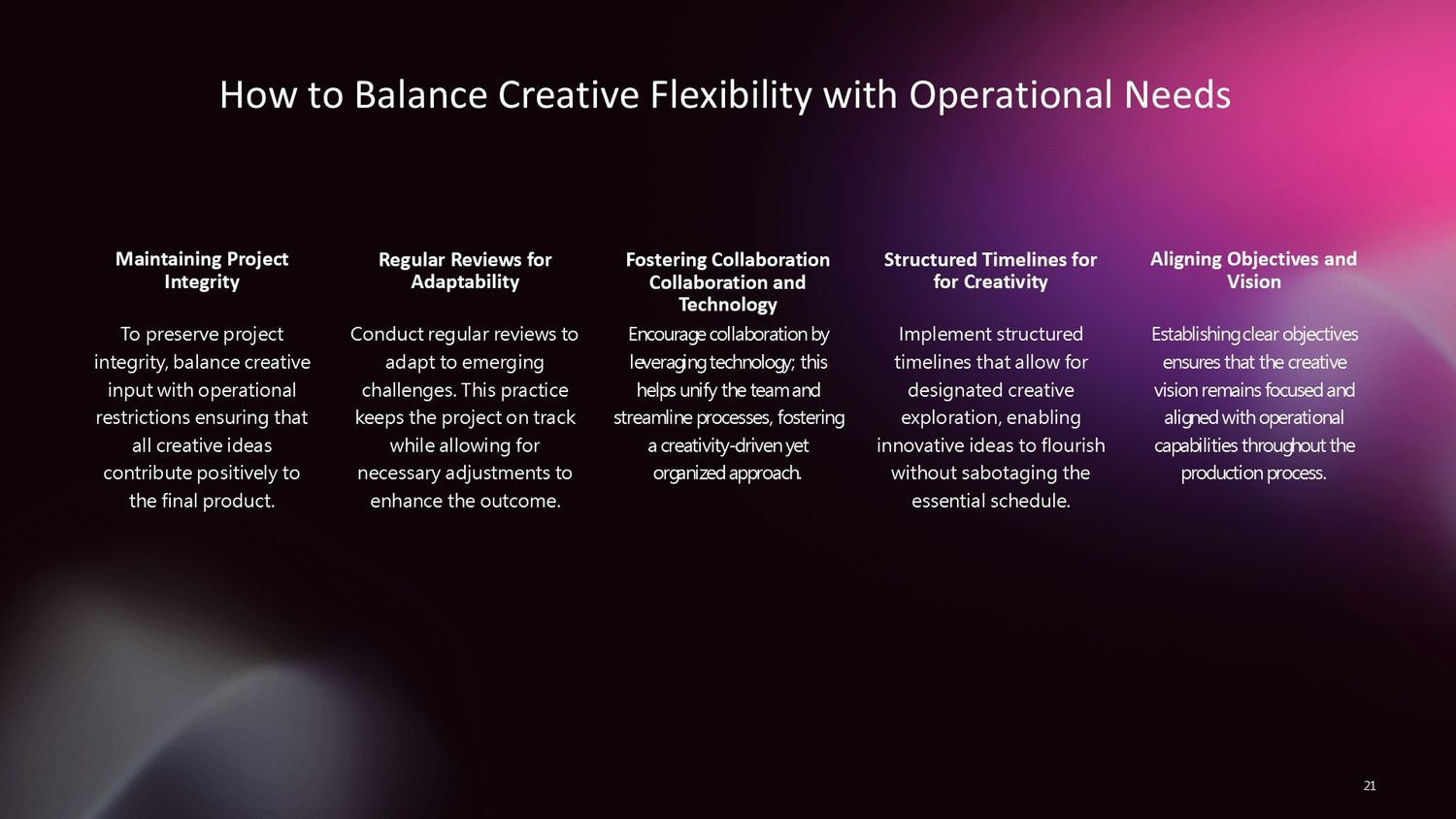 Complete Video Production Masterclass – Part 021: How to Balance Creative Flexibility with Operational Needs