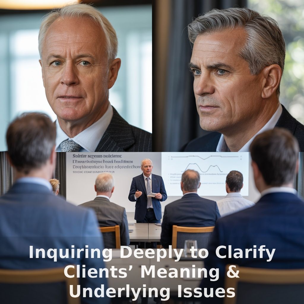 Professional Coaching Foundations Course – Part 070: Inquiring Deeply to Clarify Clients’ Meaning and Underlying Issues