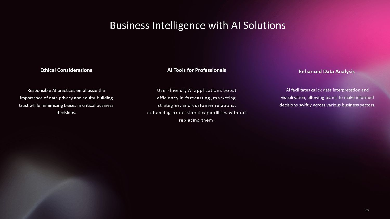 Professional Artificial Intelligence Training Course – Lesson 028: Business Intelligence Improved by Simple Artificial Intelligence Solutions