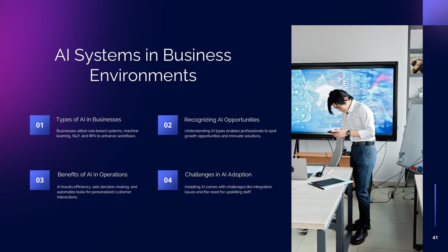 Professional Artificial Intelligence Training Course – Lesson 041: Types of Artificial Intelligence Systems Used in Business Environments