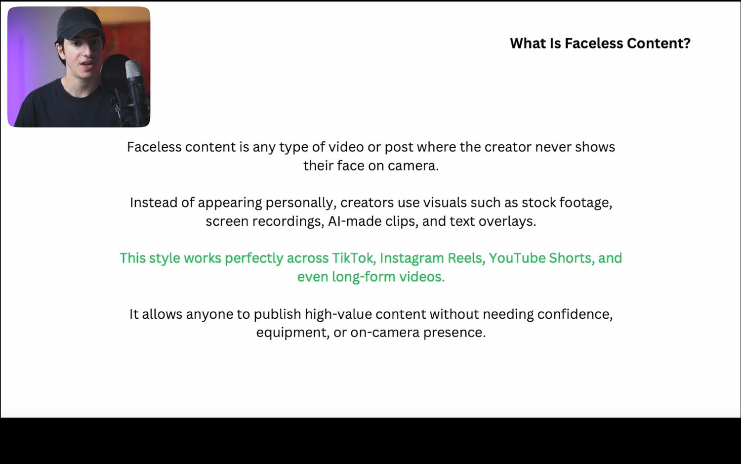 Professional Faceless Video Production Course – 01: Introduction to Faceless Video Content