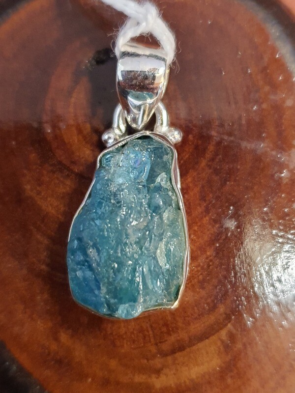 Raw Apatite Pendant