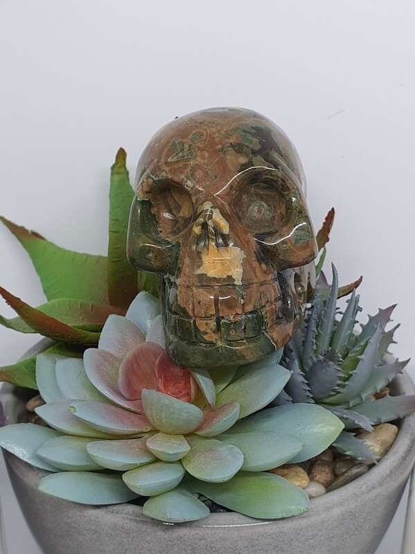 Carved Rhyolite Skull