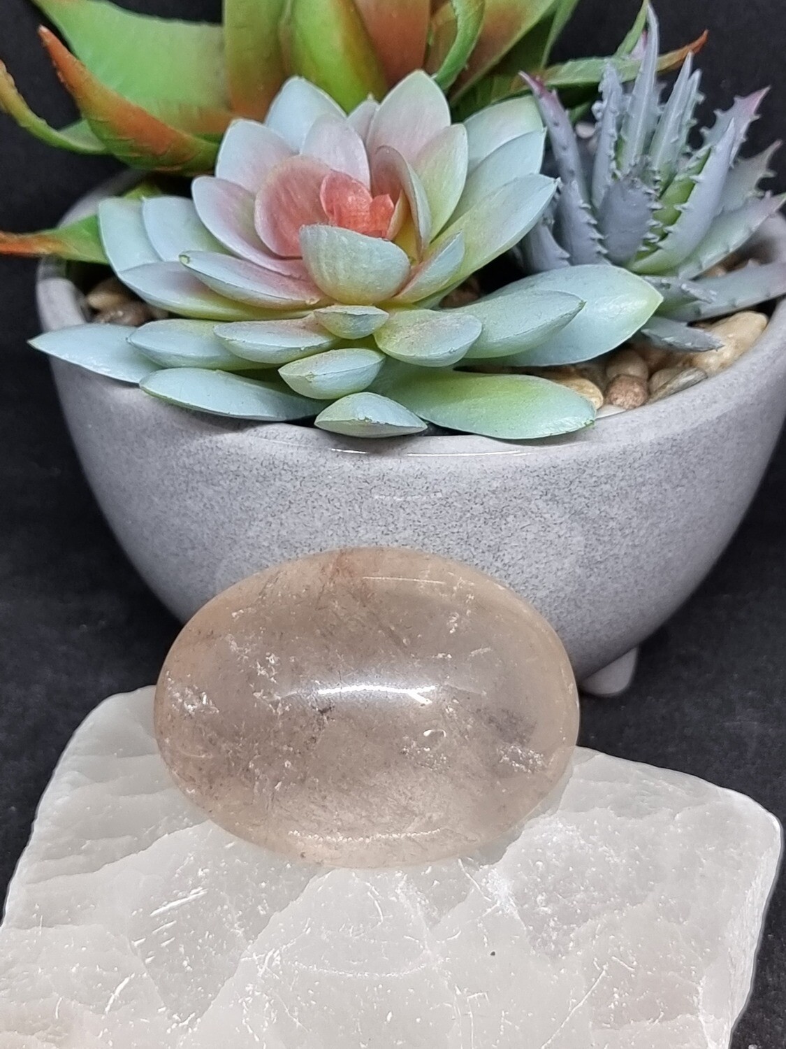 Smoky Quartz Palm Stone