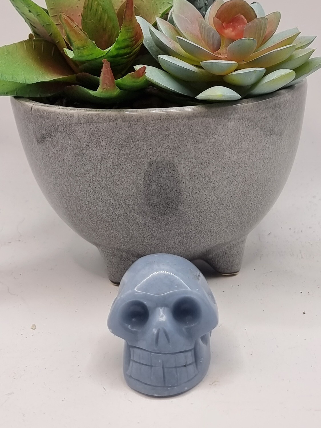 Angelite Skull