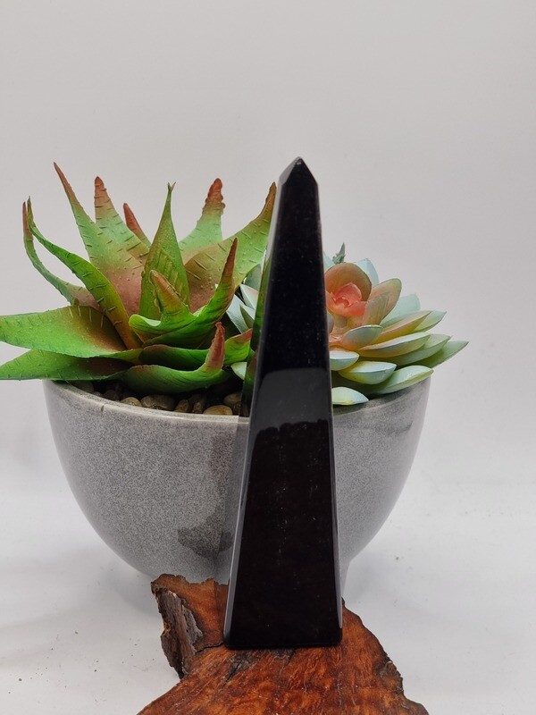 Silver Sheen Obsidian Obelisk