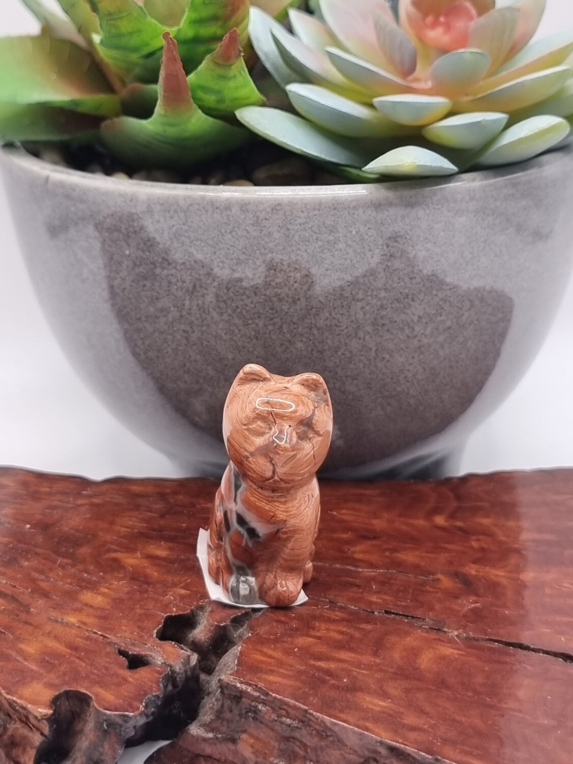 Red Jasper Carved Cat
