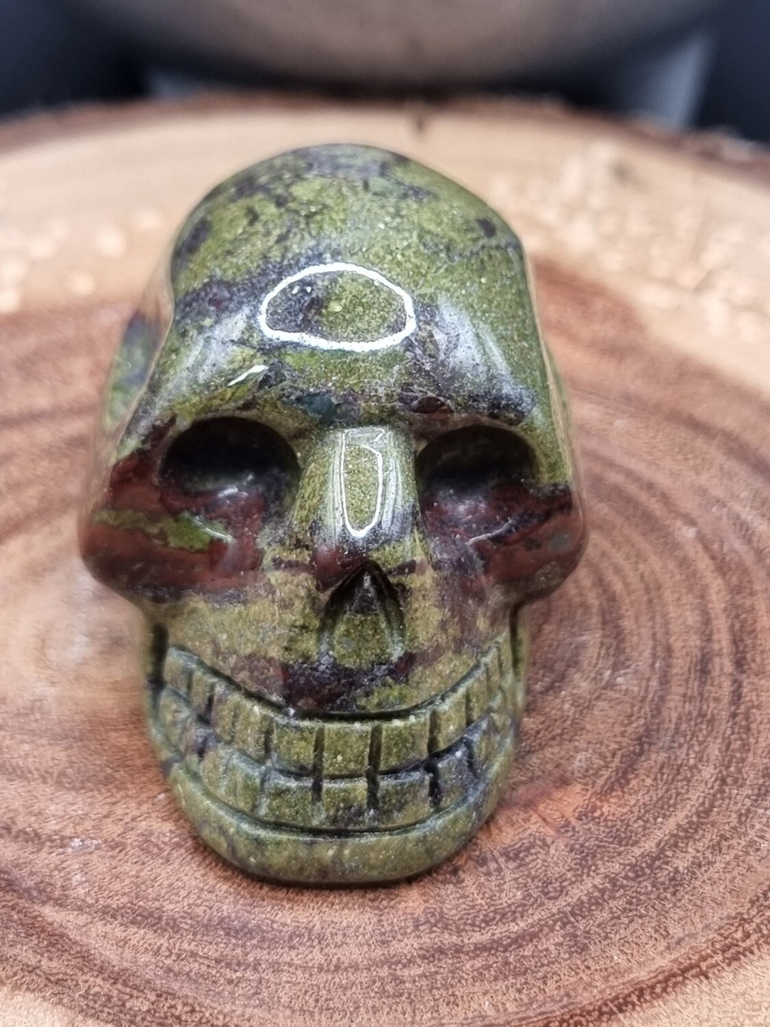 Dragons Blood Jasper Carved Skull