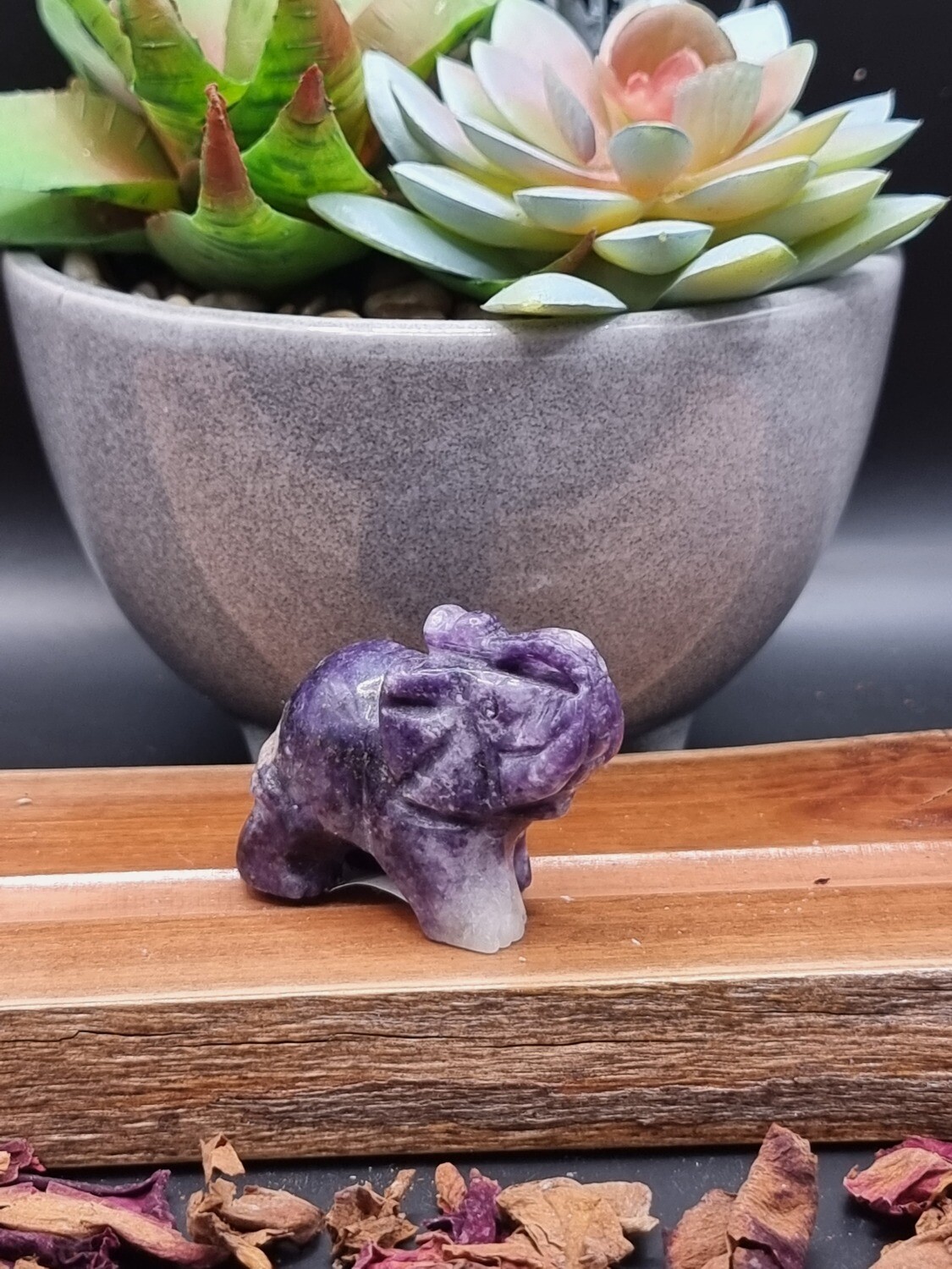 Lepidolite Elephant